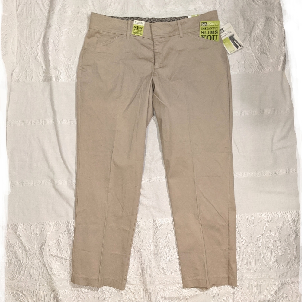 Lee Natural Fit Straight Leg Stretch Khakis